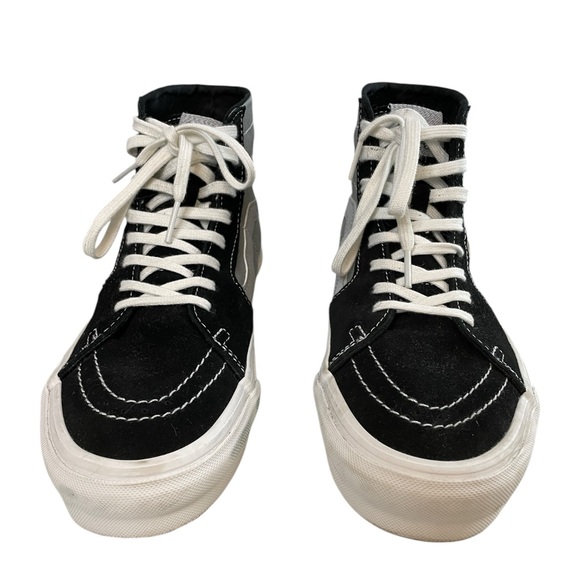 Vans Sk8-Hi Shoes Sneakers Gray Black Suede Mens Size 8 Womens Size 9.5 Unisex - Picture 2 of 13